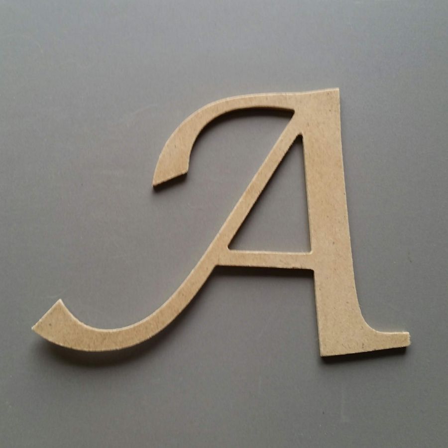 Brev MDF rå til maling model LUCIDA CALLIGRAPHY