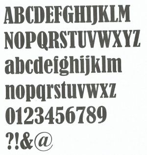 Plastbogstav PVC BERNARD CONDENSED