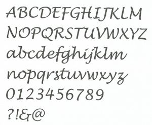 Plastbogstav PVC LUCIDA HANDWRITING