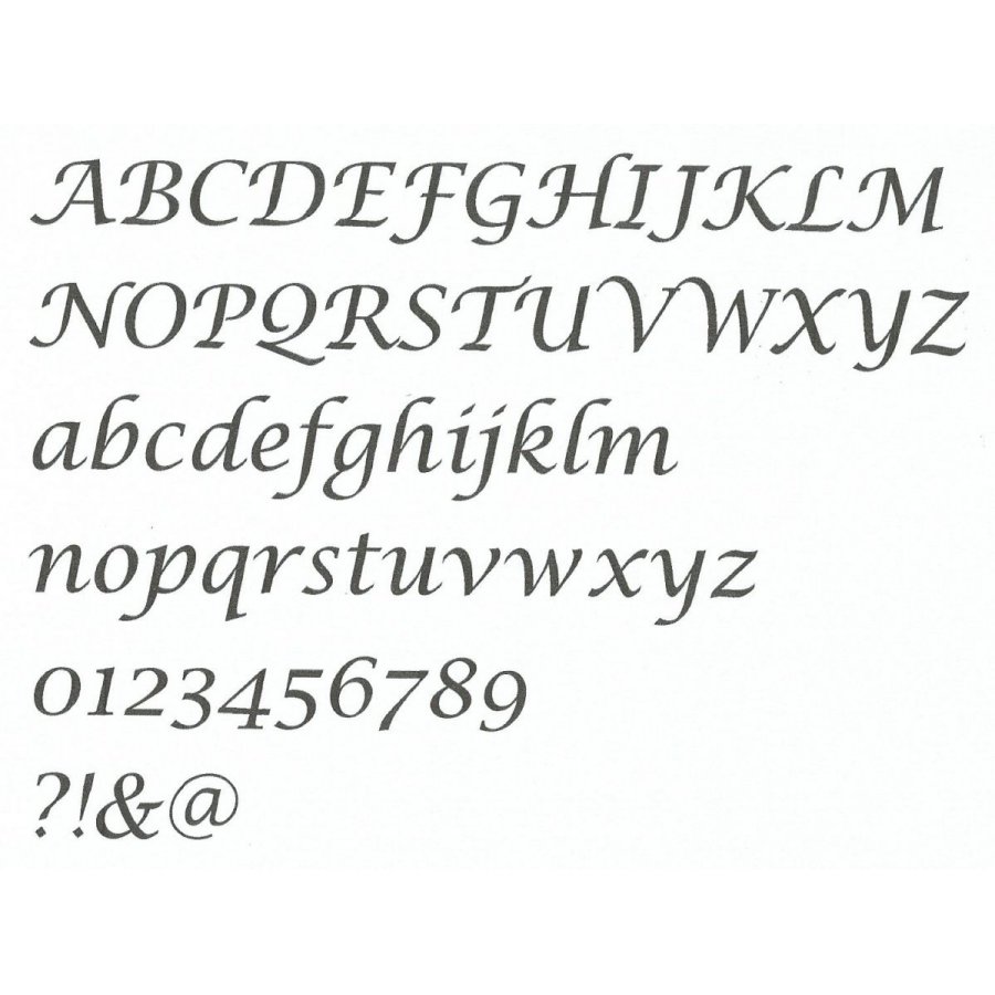 Plastbogstav PVC sort LUCIDA CALLIGRAPHY