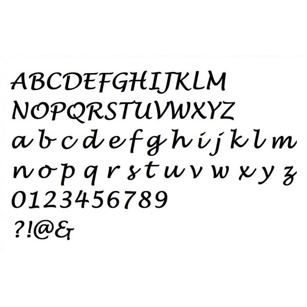 Plastbogstav PVC sort LUCIDA HANDWRITING